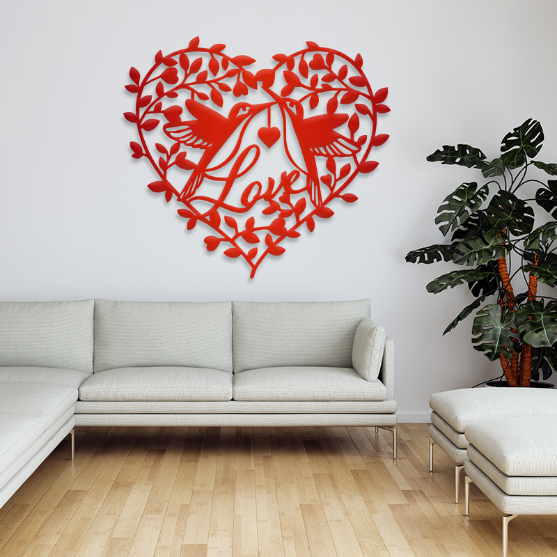 Love Birds Metal Monogram