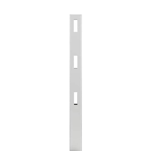 3-Rail Line Post Durable Vinyl White Ranch 5 in. x 5 in. x 7 ft.