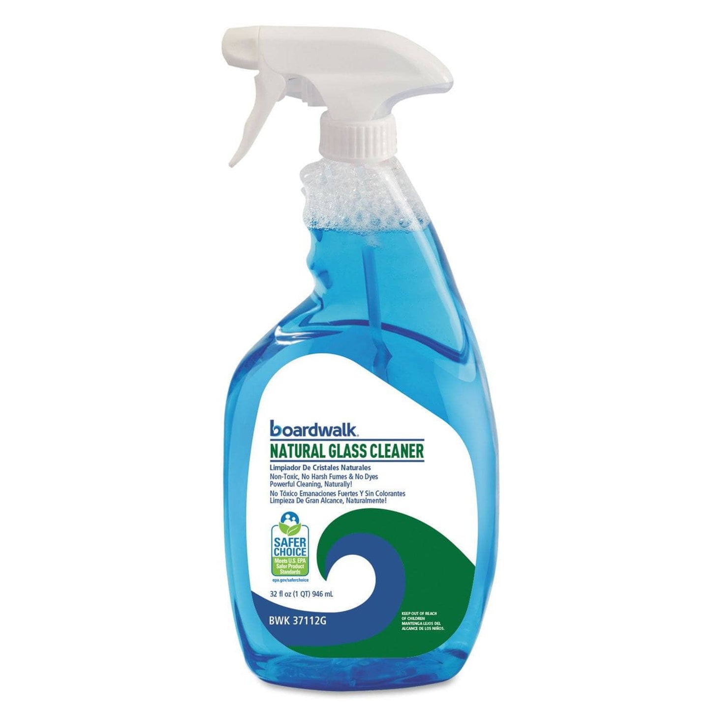 Boardwalk Natural Glass Cleaner, 32 Oz Trigger Bottle, 12/Carton - BWK47112G