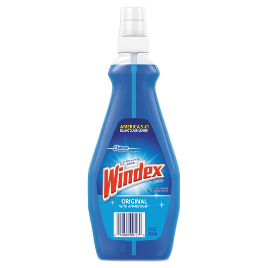 Windex Rtu Ammonia-D Glass Cleaner, Neutral, 12Oz, Pump Bottle, 12/Carton - SJN060123