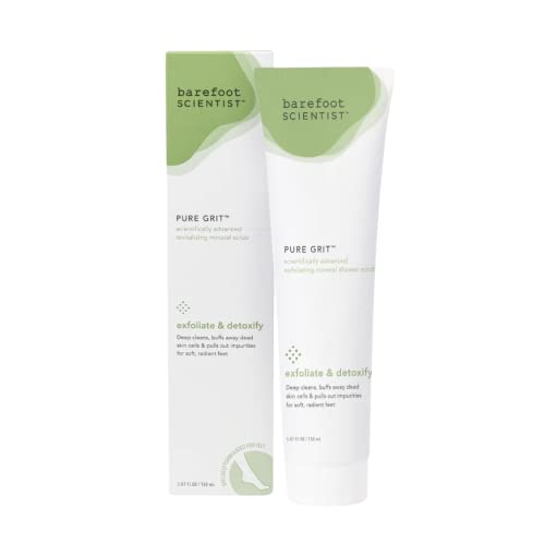 Barefoot Scientist Pure Grit Revitalizing Mineral Scrub, Foot and Body Scrub with Eucalyptus Scent