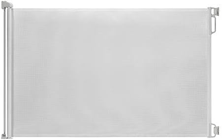 EasyBaby Retractable Baby Gate, 33" Tall, Extends up to 55'' Wide, White/Child Safety Baby Gates, Pet Retractable Gates for Stairs, Doorways, Hallways, Indoor and Outdoor