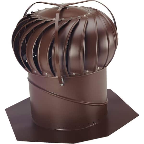 Whirlybird Wind Turbine 14 in. Brown Aluminum Externally Braced