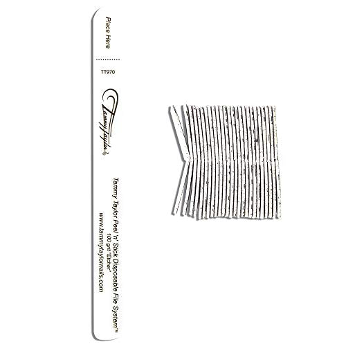 Tammy Taylor Peel 'N' Stick 100g Etcher File Strips | Professional, Salon Grade Rounded Features | Easier to Etch Closer to The Cuticle | 50pcs