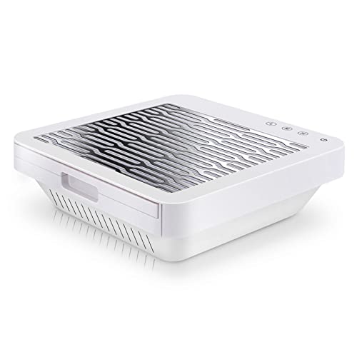 AONOLOVO Nail Dust Collector, Powerful Nail Vacuum Dust Collector Suction Extractor Fan for Acrylic Nails Gel Extension Dip Removal Manicure Tool, NDC8