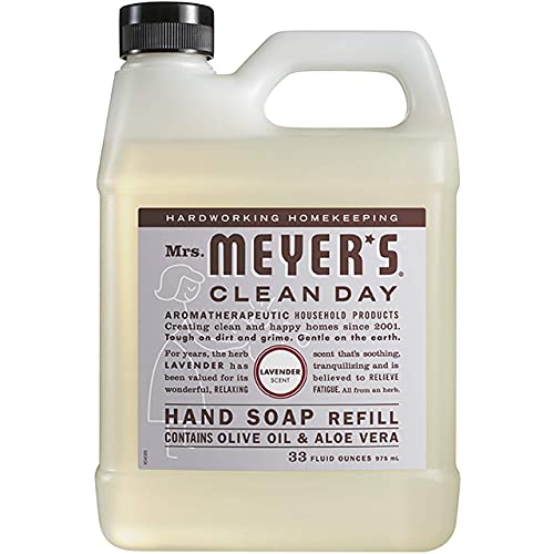 MRS. MEYER'S CLEAN DAY Liquid Hand Soap Refill Lavender 33 Fl Oz (Pack of 4)