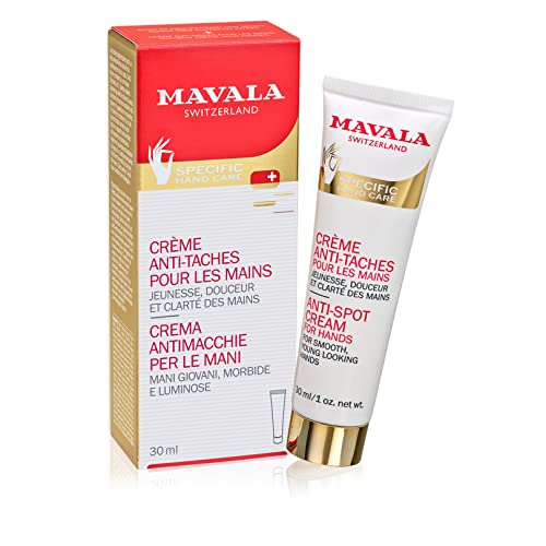 Mavala Anti Spot Hand Cream | Reduces the Appearance of Brown Spots | For More Youthful Skin | Swiss Alpine Complex | Non-Greasy | Vitamin C | Quick Results | 1 Ounce