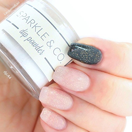 Sparkle & Co. Dip Powder dp.44 Toga Party (Regular Gold Flake With Clear Base)
