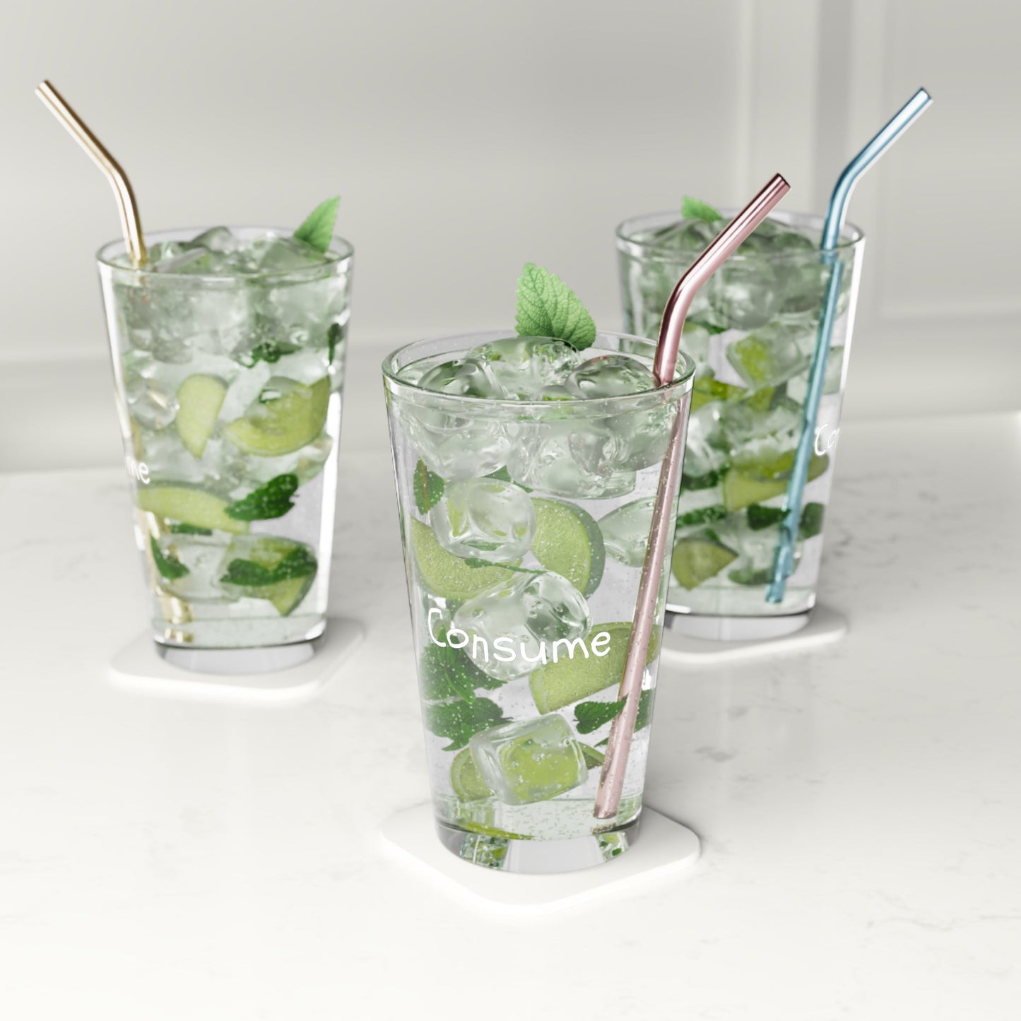 Pint Glass, 16 oz - Consume - Premium Pint Glass from Concordia Style Boutique - Just $23.78! Shop now at Concordia Style Boutique