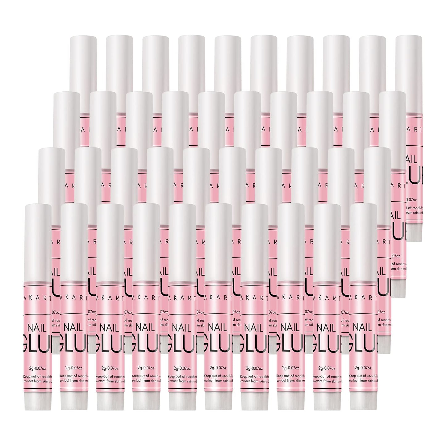 Makartt Super Strong Nail Glue for Acrylic Nails Press On Nails Professional Nail Adhesive Bond Nail Tips Glue for Stick On Nails Long Lasting Nail Glue for Fake Nails Broken Nails Repair 0.07oz 40Pcs