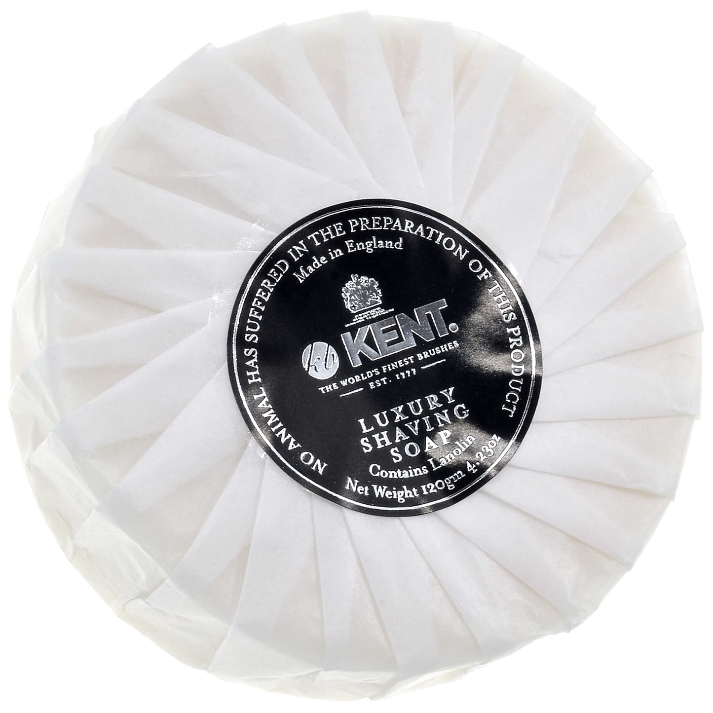 Kent SB2 Shaving Soap Puck Shaving Soap Refill for Men for Shaving Soap Bowl use with Shaving Brush for Men. Luxury Shave Barber Soap Made with Extracts of Lavender, Pine, and Clove. Made in England