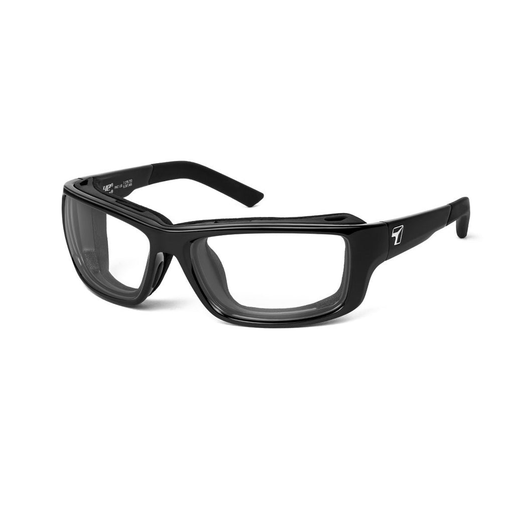 7eye Notus in Glossy Black Frame and Clear Lens profile view