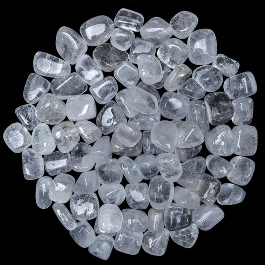 ZAICUS 1lb Clear Quartz Tumbled Stones | Polished Crystals Healing | Natural Stones | Feng Shui | Chakra Balancing | Good Luck | Reiki Gift | Home Decor | Size 20-25 mm