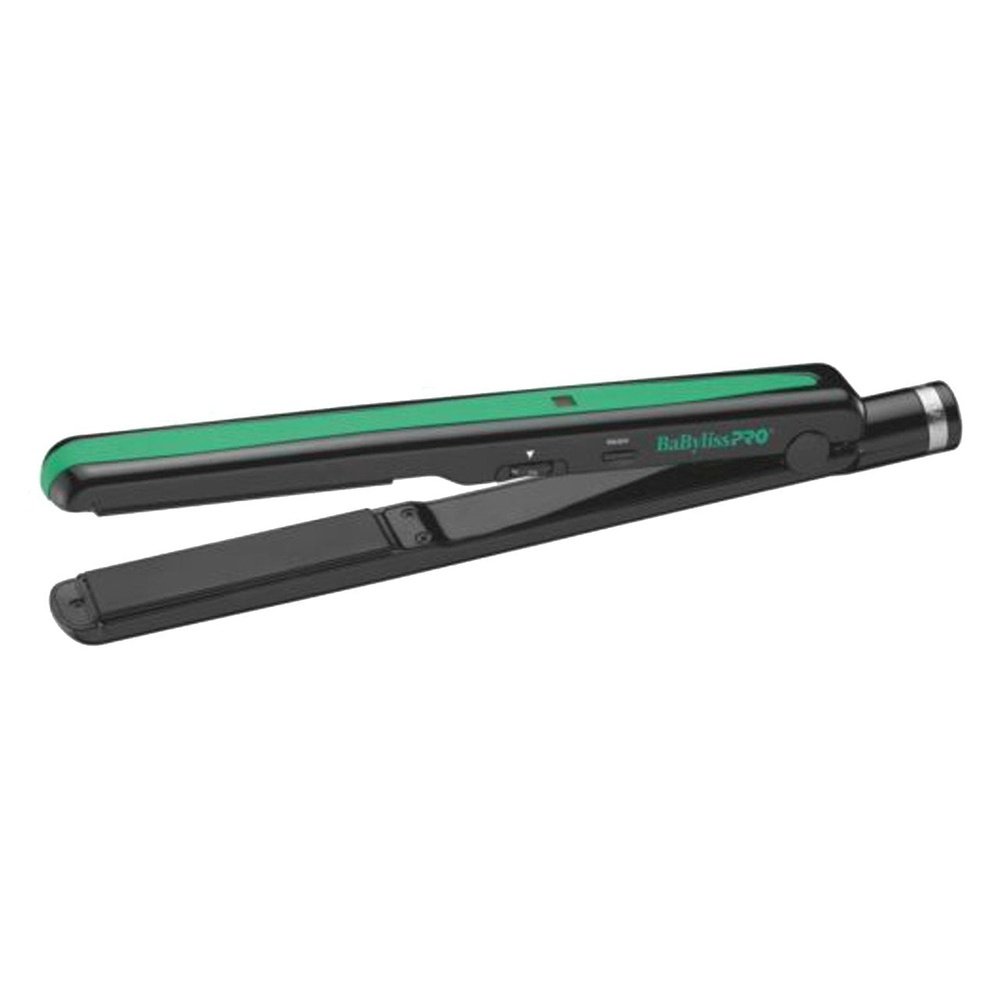 BabylissPro Nano Titanium Flat Iron 1" Green w/Free Tote