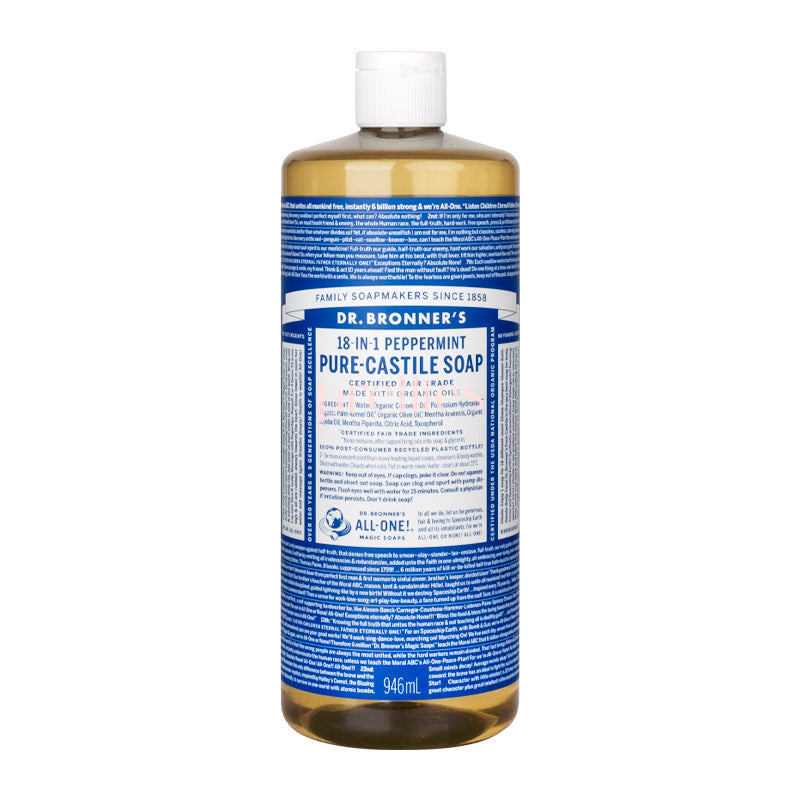 Dr.Bronner's 18-IN-1 Organic Peppermint Liquid Soap 946ml