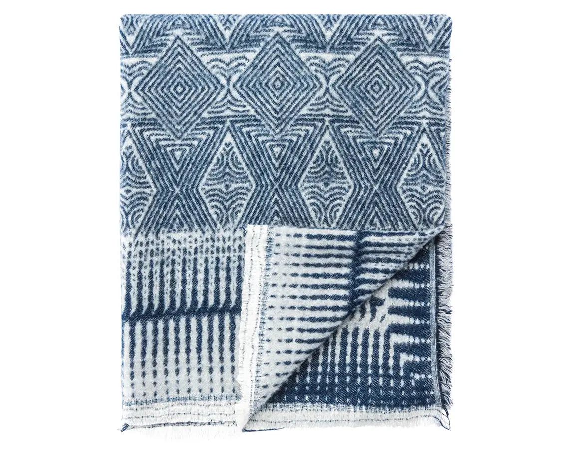Hamlin Blue/ Ivory Throw