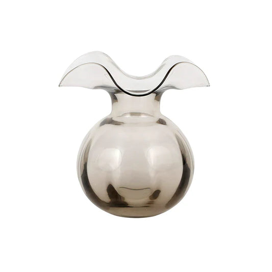 Vietri Hibiscus Glass Gray Vase