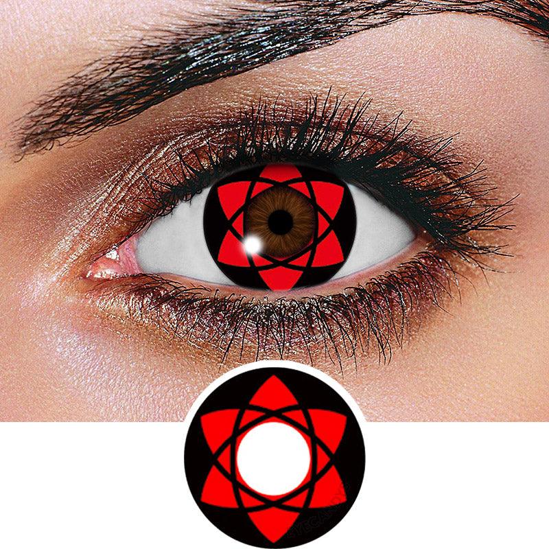 Innovision FX Sharingan Naruto Itachi Series Color Contact Lens for Dark Eyes - Eyecandys