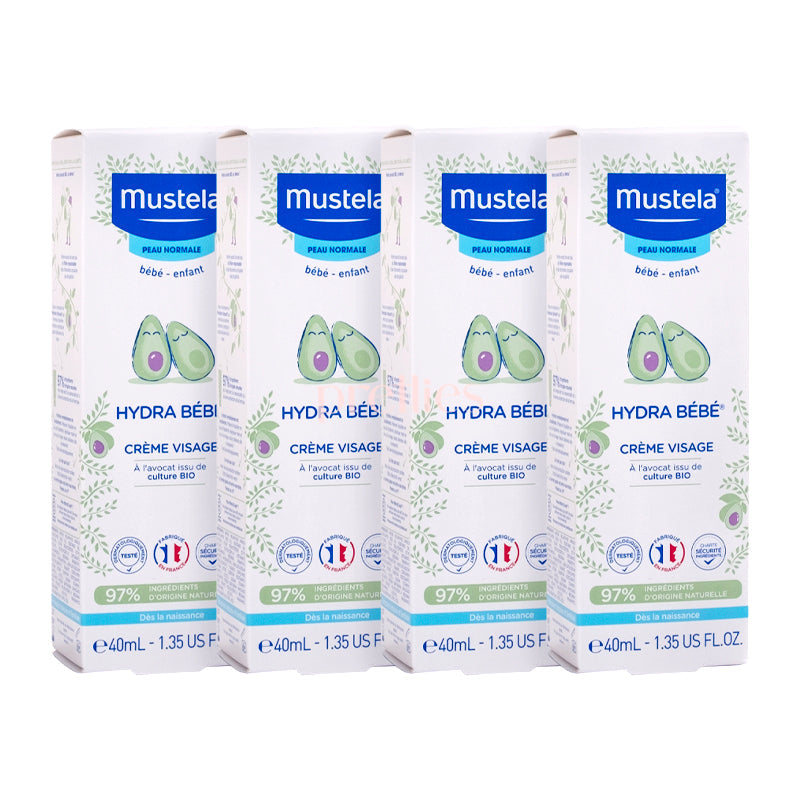 Mustela Hydra-Bebe Face 40ml x4pcs (022648)