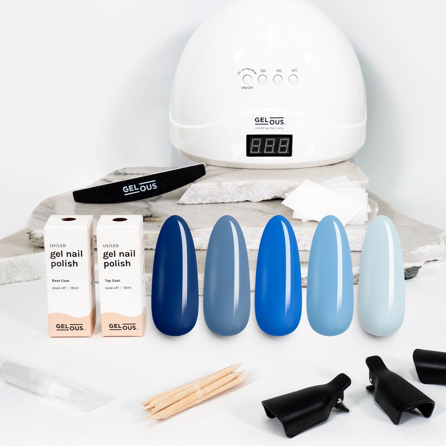 Gelous gel nail polish Blues Polish Starter Pack - photographed in New Zealand