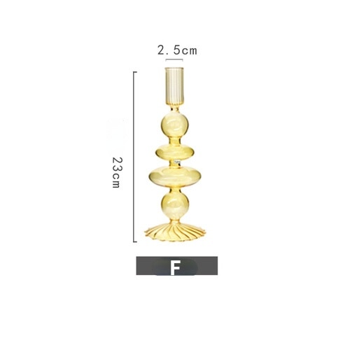 Vintage Glass French Style Candlestick Holder