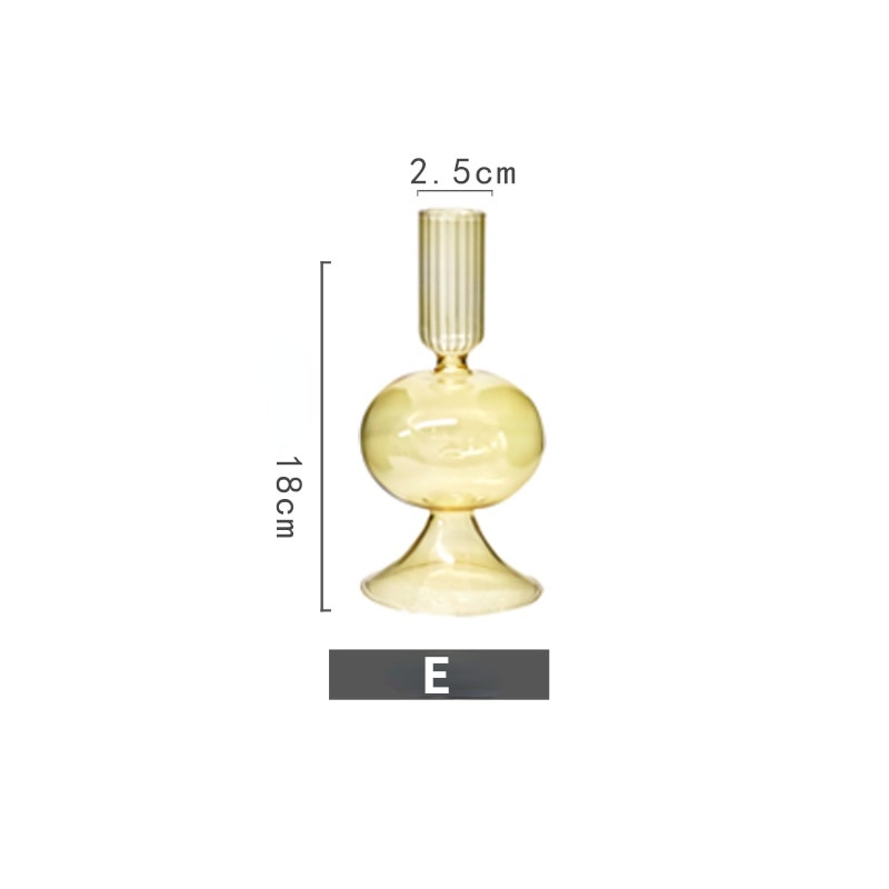 Vintage Glass French Style Candlestick Holder