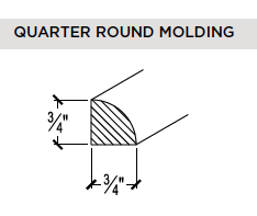 INNOVATION Cabinets - IMPERIAL BLUE QUARTER ROUND - 8'LONG- CBQR8