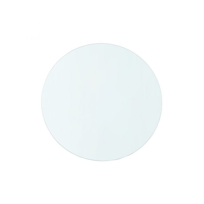 DAKOTA 1-DRAWER ROUND SIDE TABLE GLASS TOP, CLEAR