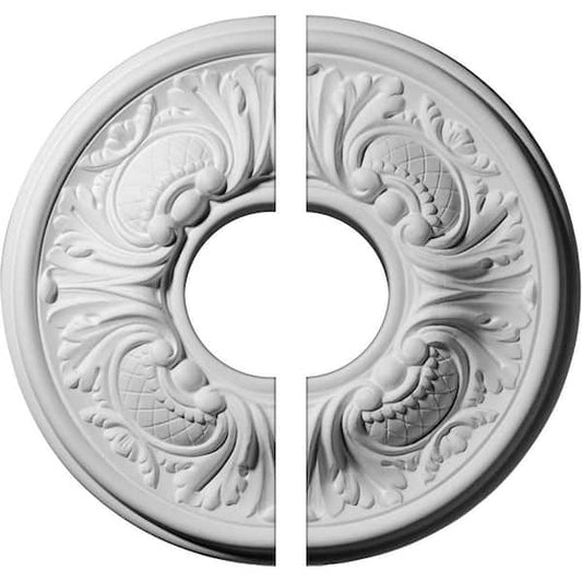 11-3/4" x 3-1/2" x 1-1/4" Ceiling Medallion Accent, 2-Piece