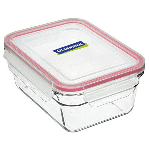 Glasslock Oven Safe Container 970ml Rectangle Red