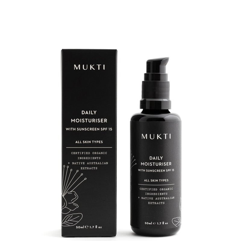 Mukti Organics Daily Moisturiser with Sunscreen SPF15 50ml