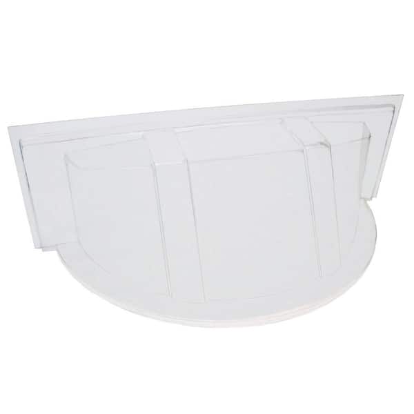 Window Well Cover 39 In. x 15 In. x 17 In. Projection Heavy-Duty Plastic Round
