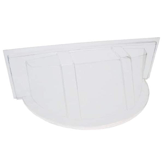 Window Well Cover 39 In. x 15 In. x 17 In. Projection Heavy-Duty Plastic Round