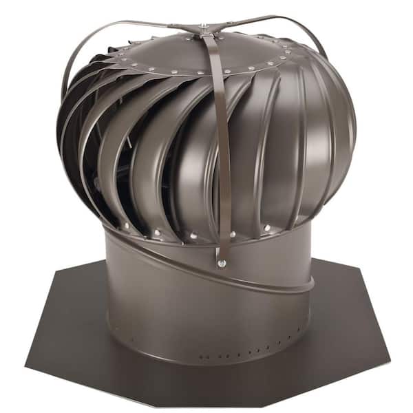 12" Wind Turbine Externally Braced Whirlybird Ventilation Bronze