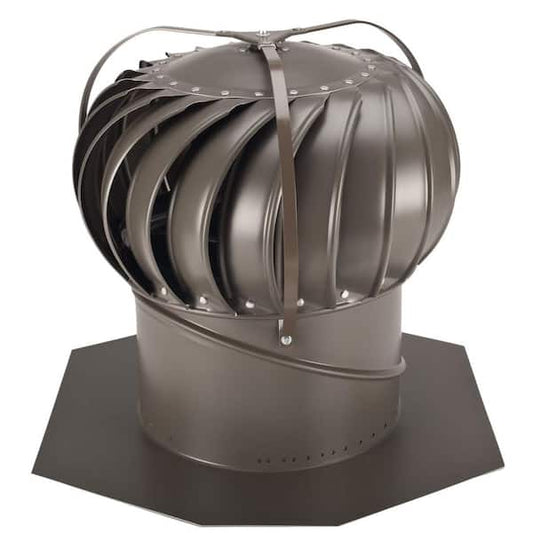 12" Wind Turbine Externally Braced Whirlybird Ventilation Bronze
