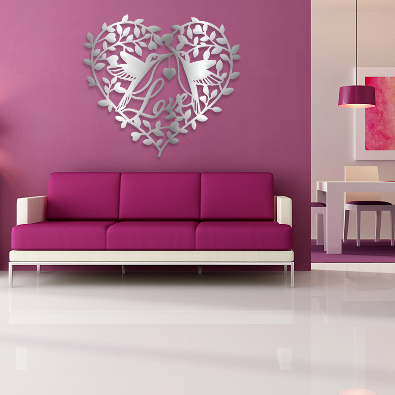 Love Birds Metal Monogram