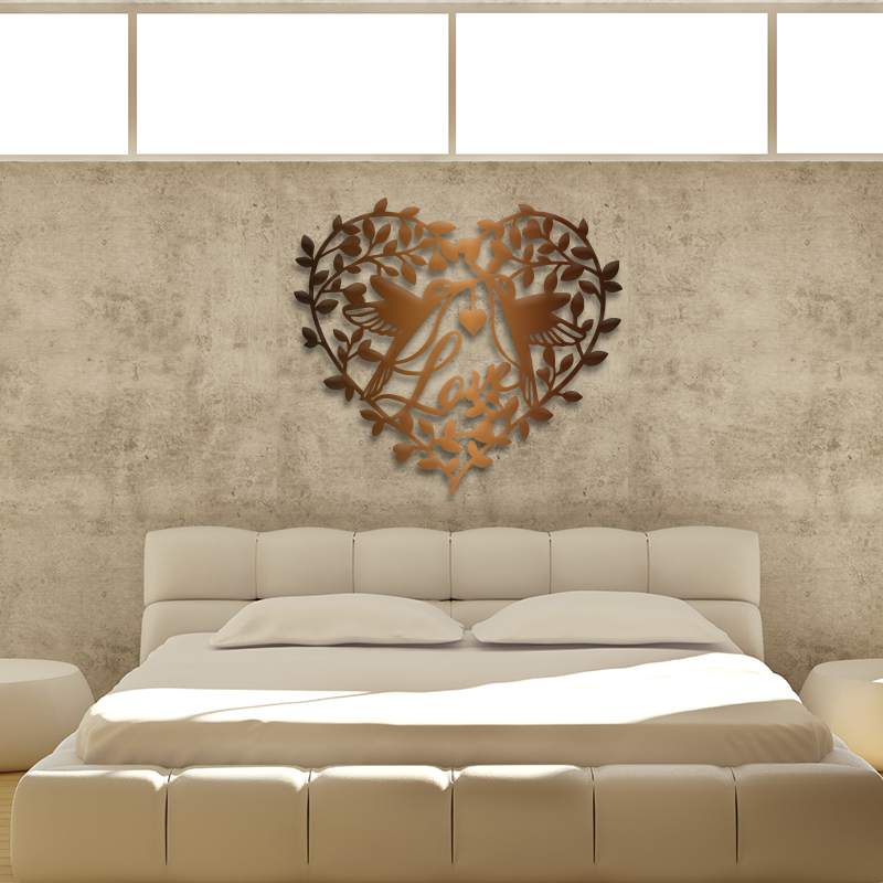 Love Birds Metal Monogram