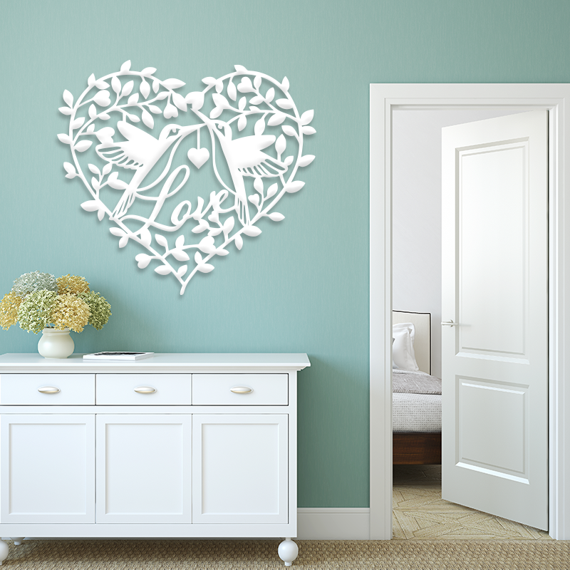 Love Birds Metal Monogram