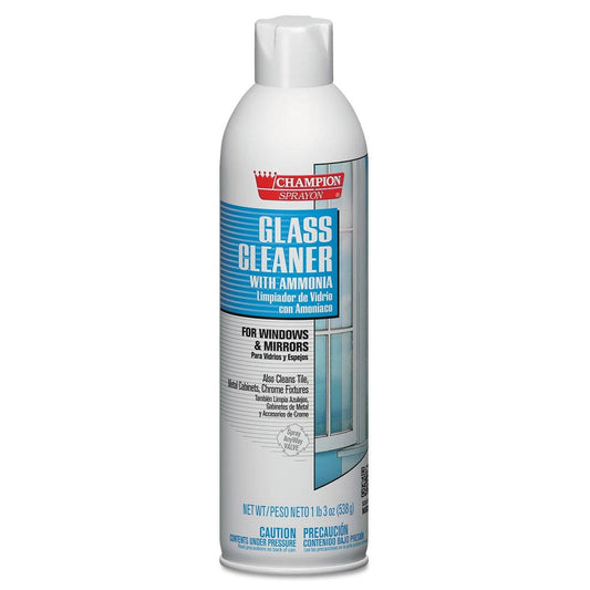Chase Champion Sprayon Glass Cleaner With Ammonia, 19Oz, Aerosol, 12/Carton - CHP5151