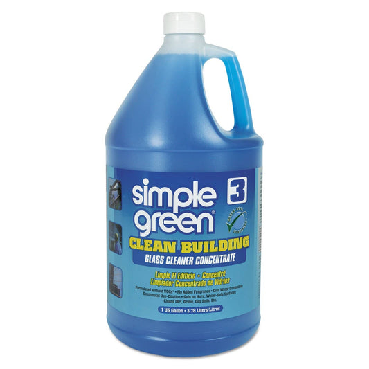 Simple Green Clean Building Glass Cleaner Concentrate, Unscented, 1Gal Bottle - SMP11301