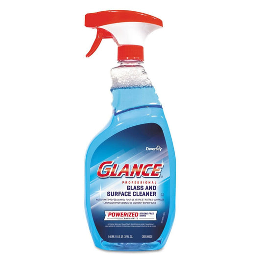 Diversey Glance Powerized Glass & Surface Cleaner, Liquid, 32 Oz, 4/Carton - DVOCBD540298
