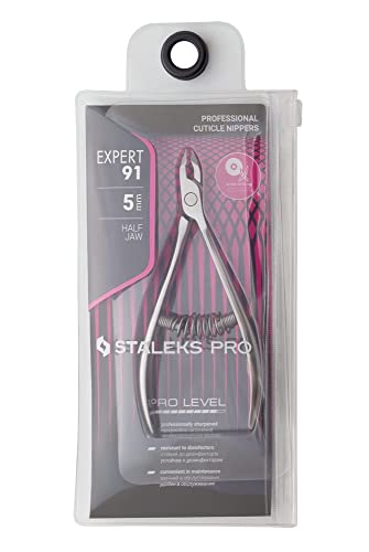 Staleks Pro Cuticle Nippers EXPERT NE-91-5, Half Jaw, 0.21 Inch (5mm)