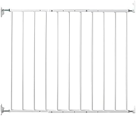 KidCo G2000 Safeway Top of Stairs Quick Release Baby Gate for Blocking Stairs or Hallways and Dividing Rooms, 42.5 x 30.5 Inches, Steel, White
