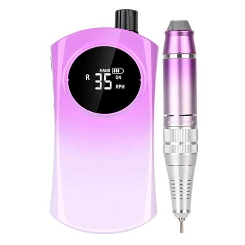 Portable Nail Drill Machine ,OBEEGOO Professional Acrylic Nail File Tools for Gel Nail ,Portable Rechargeable Electric Nail File Machine E File for Acrylic Nails Gel Polishing Removing