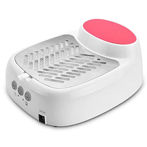 Kikugu Rechargeable Nail Dust Collector,Powerful Nail Dust Collector for Acrylic Nails with Replaceable Filter,Nail Dust Cleaner,Perfect for Home Salon Use