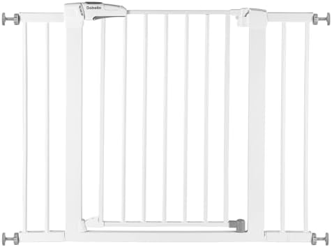 Babelio Baby Gate for Doorways and Stairs, 26''-40'' Auto Close Dog/Puppy Gate, Easy Install, Pressure Mounted, No Drilling, fits for Narrow and Wide Doorways, Safety Gate w/Door for Child and Pets