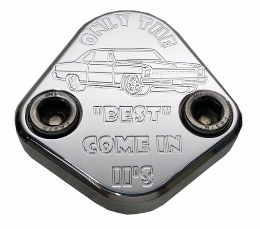 Fuel Pump Block Off Plate Fits SBC 350 Chevy Engines Billet Aluminum 6061 USA