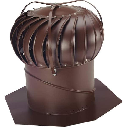 Whirlybird Wind Turbine 14 in. Brown Aluminum Externally Braced