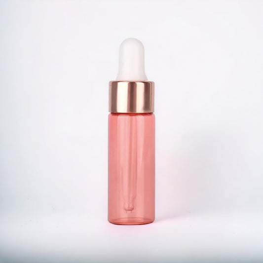 5 ml Pink Glass Vials w/ Rose Gold Dropper (Pack of 5)