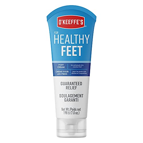 O'Keeffe's for Healthy Feet Foot Cream, Guaranteed Relief for Extremely Dry, Cracked Feet, Clinically Proven to Instantly Boost Moisture Levels, 7.0 Ounce Tube, (Pack of 1)
